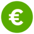 Symbolique de la monnaie euro pour les tarifs Symbole euro moderne et coloré représentant les activités économiques et financières en Europe, idéal pour discussions sur tarifs et commerce.