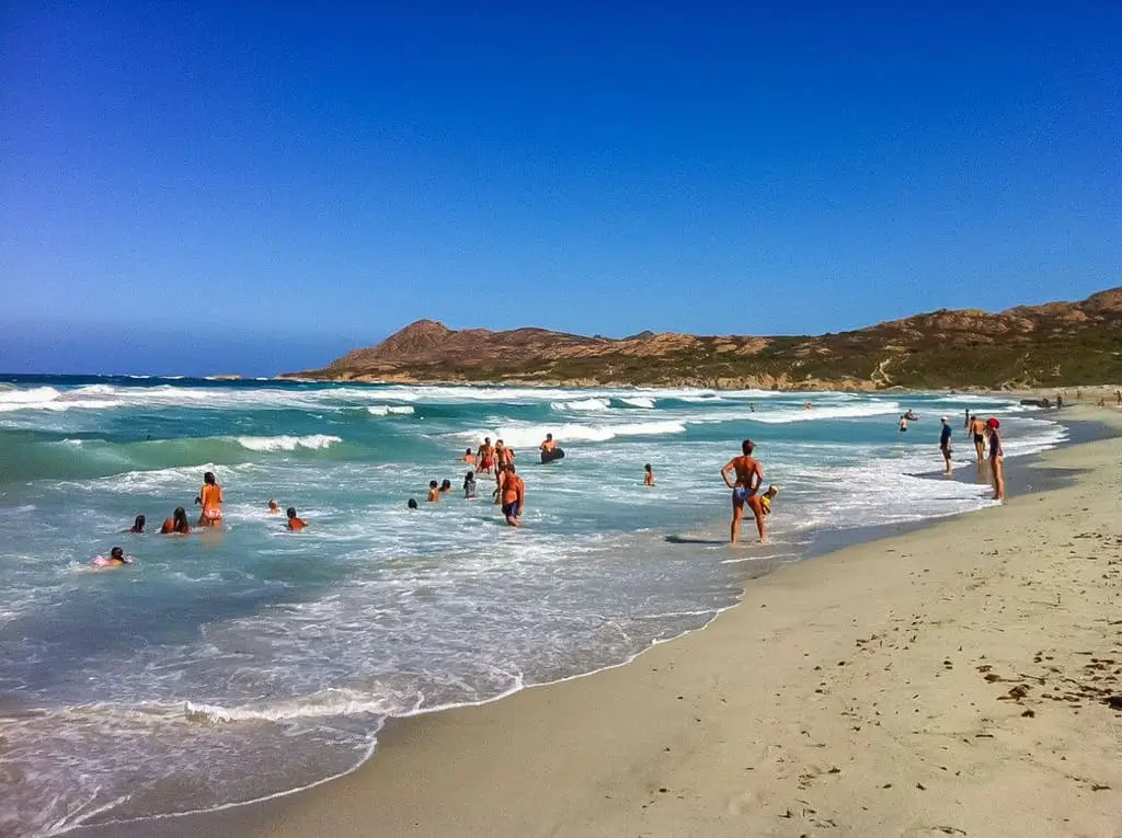 Camping l'Ostriconi Baignade surveillée sur la plage sauvage de l'Ostriconi à l'entrée du désert des Agriates.